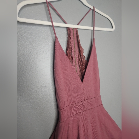 Windsor Blush lace back skater dress - Picture 3 of 10